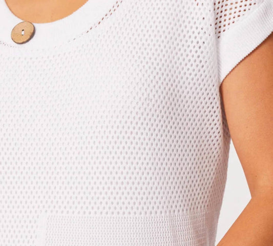 French Kyss - Crochet Scoop Short Sleeve Top