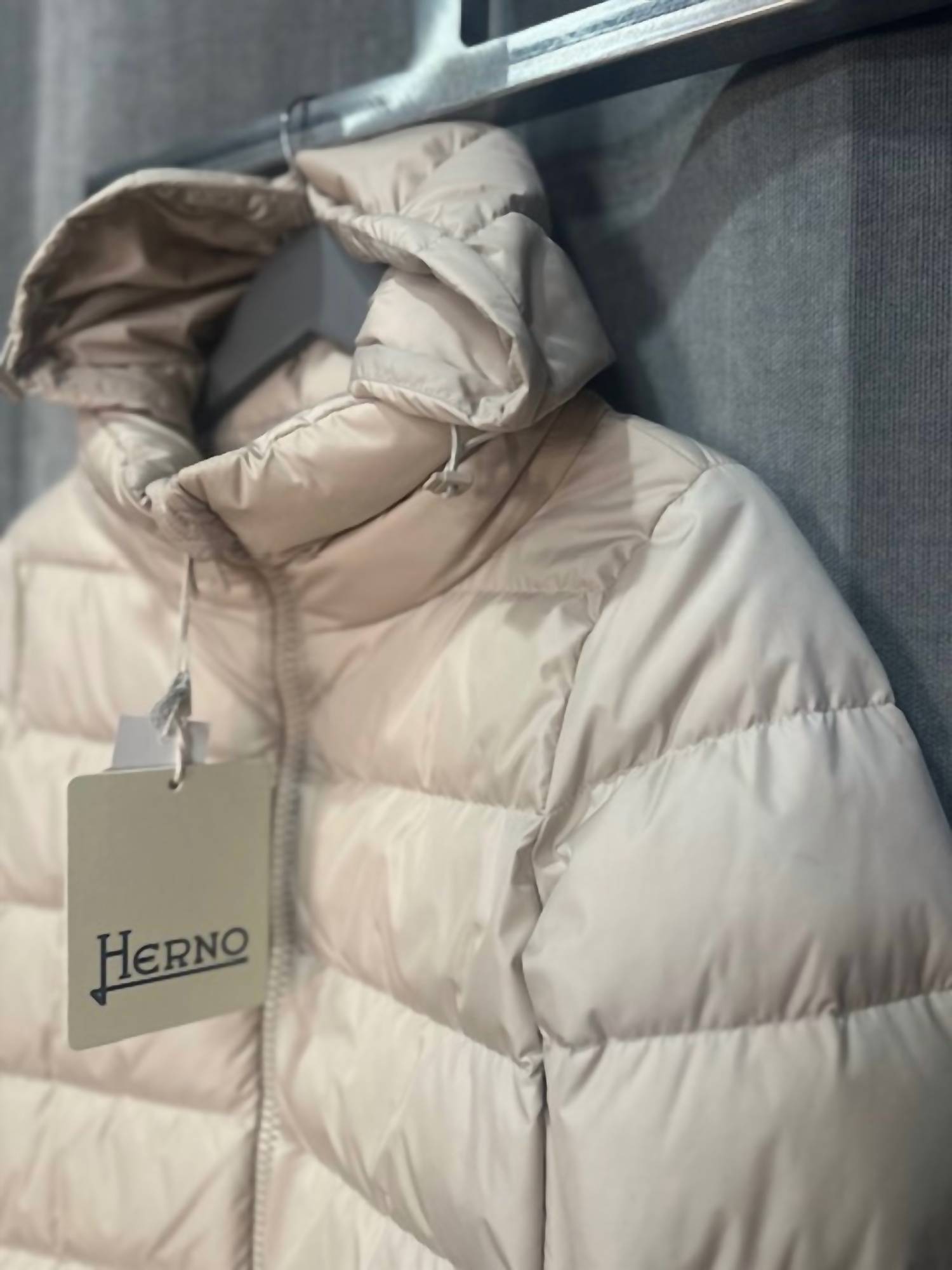 Herno Women's A-Line Coat in cream - women's jacket - view 5