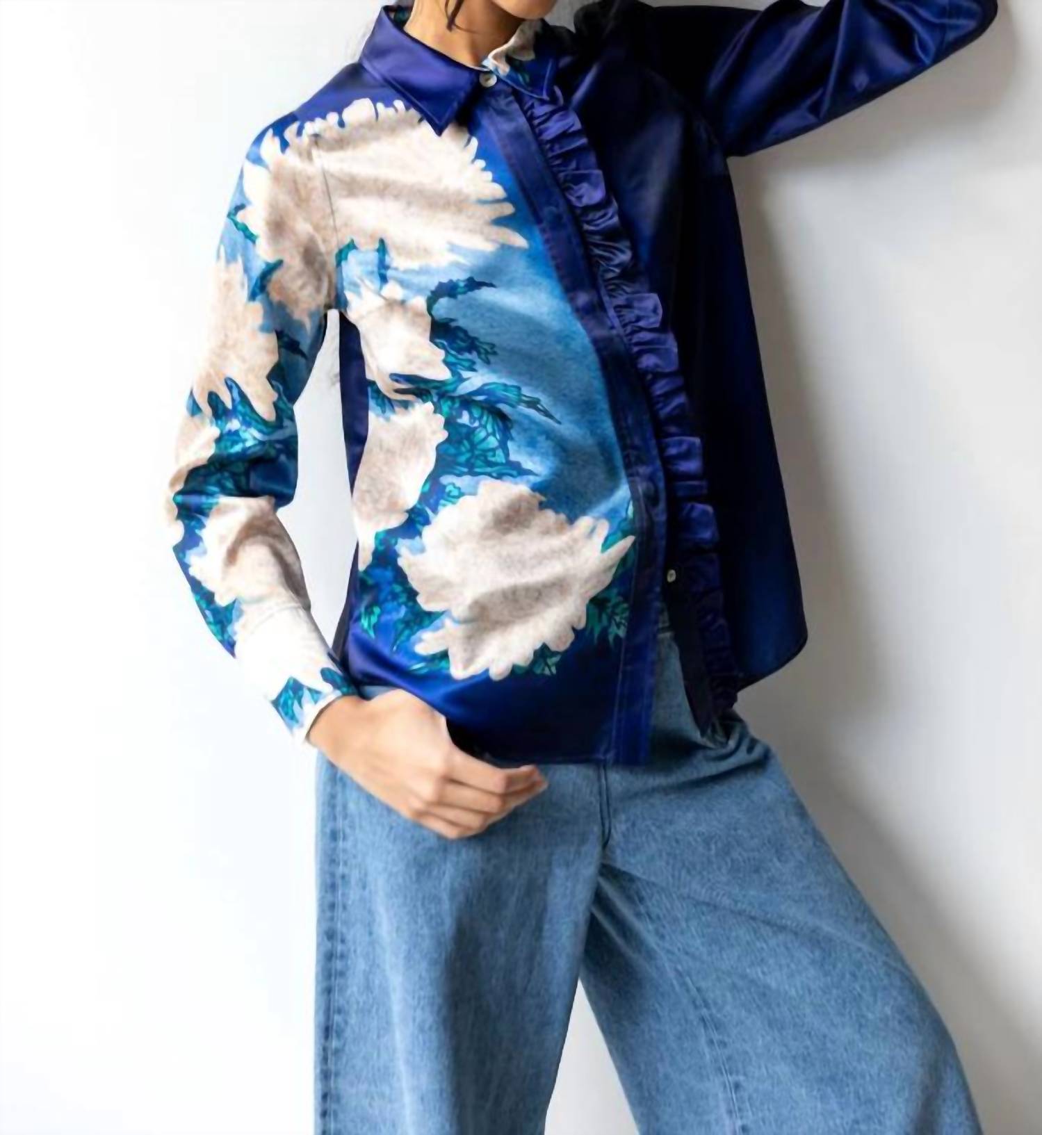 Hope For Flowers - Frilled Button Down Top