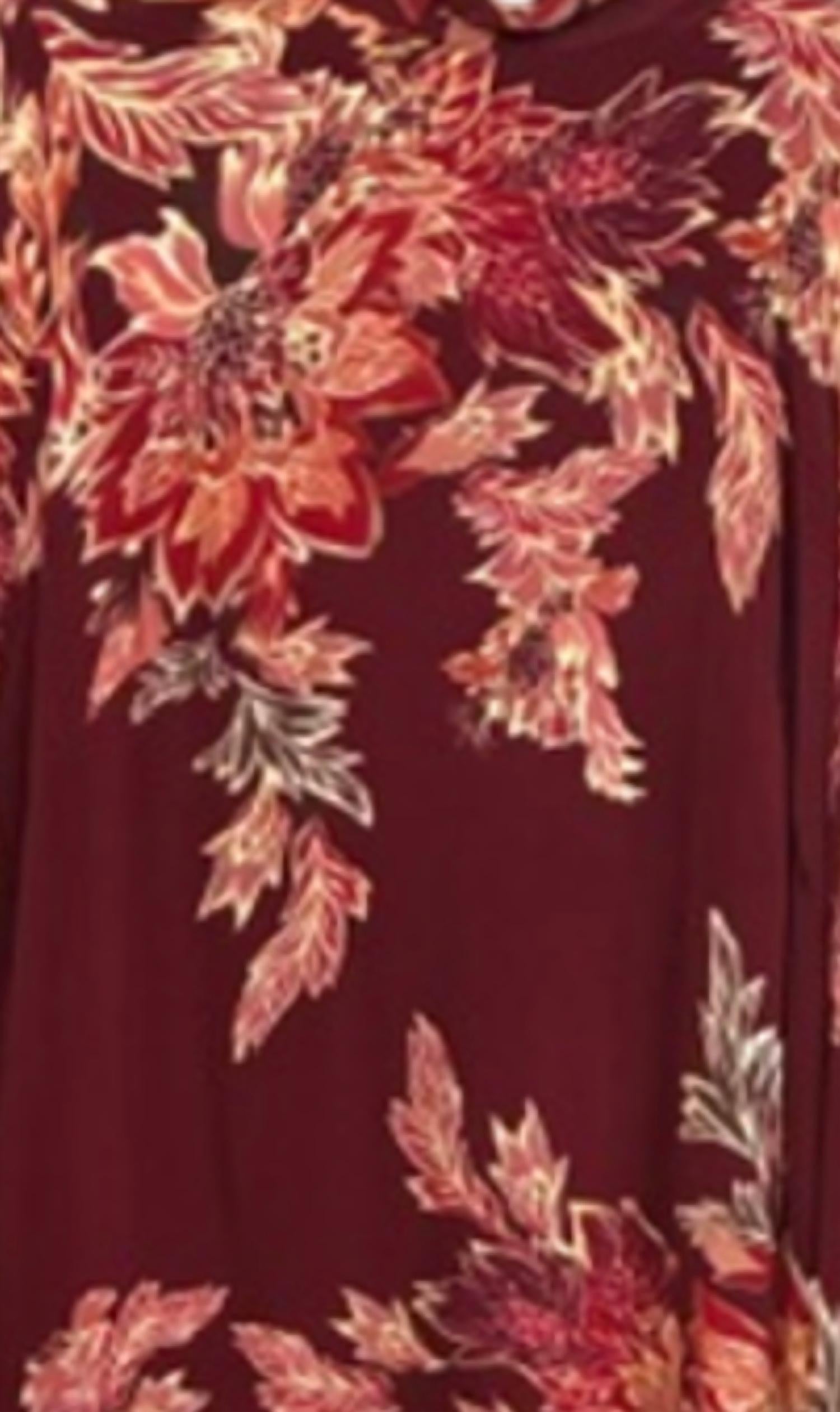 Hemant & Nandita - Women's Mock Neck Floral Maxi Dress