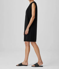 Eileen Fisher - Pima Cotton Jersey Round Neck Dress
