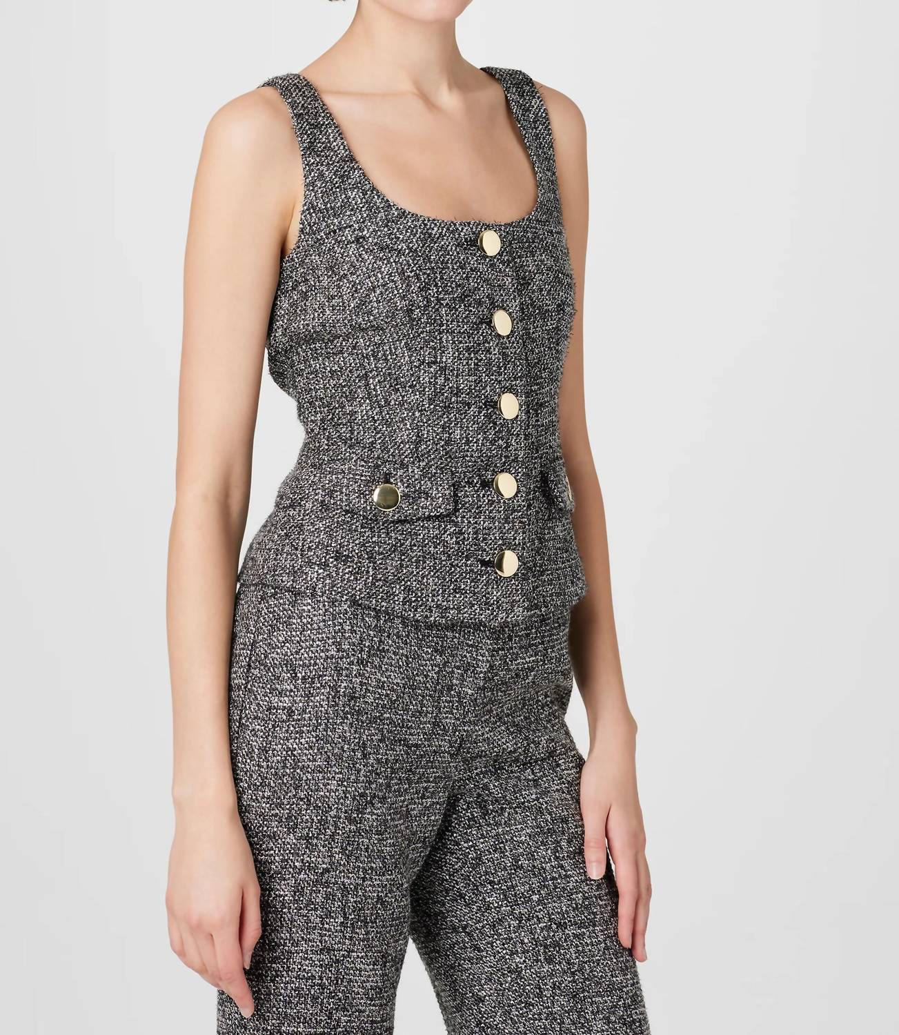 Toccin - Georgia Tweed Vest Top