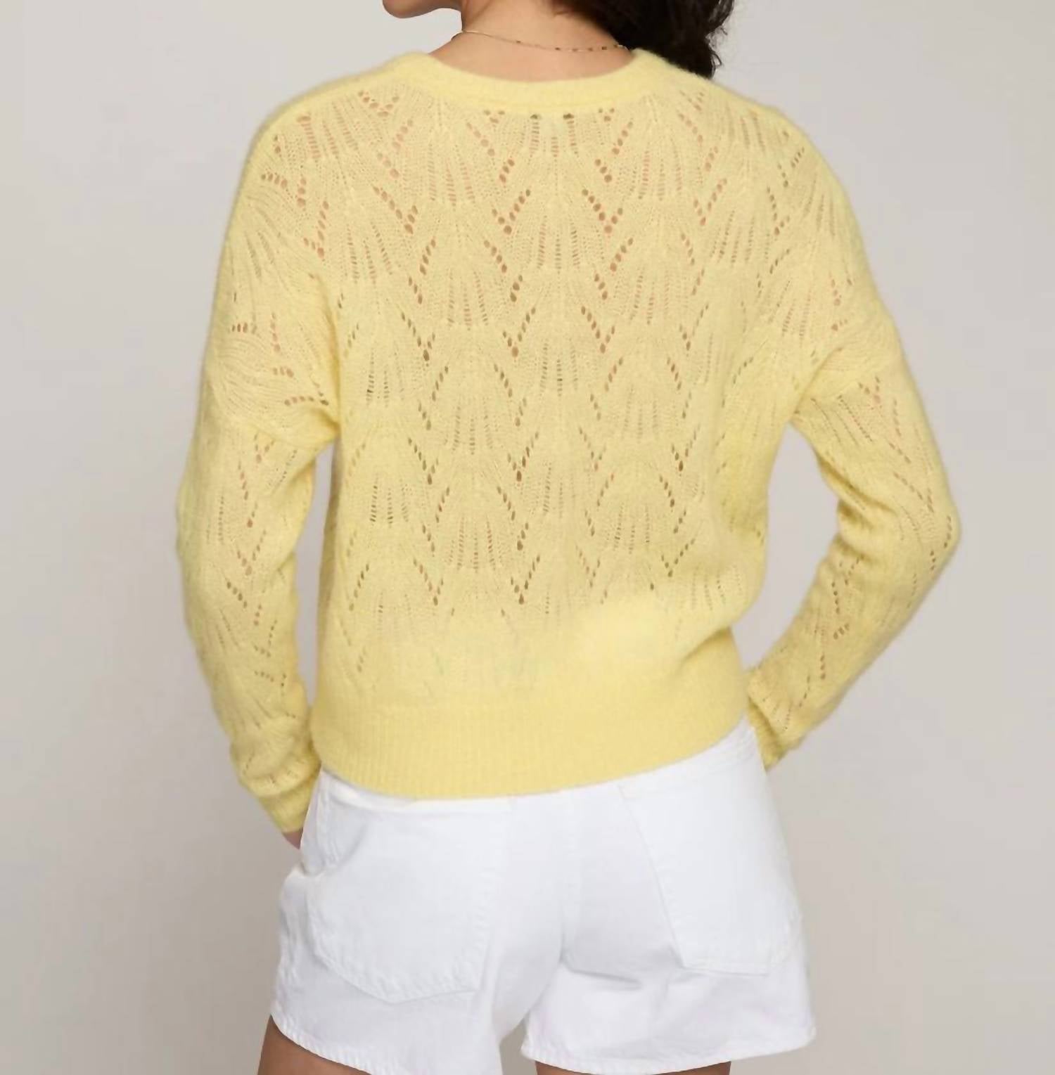 Autumn Cashmere - Allover Pointelle Crew Sweater