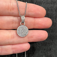 Tat2 Designs - Women's Pave Disc Necklace