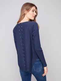 Charlie B - Long Sleeve Boat Neck Sweater