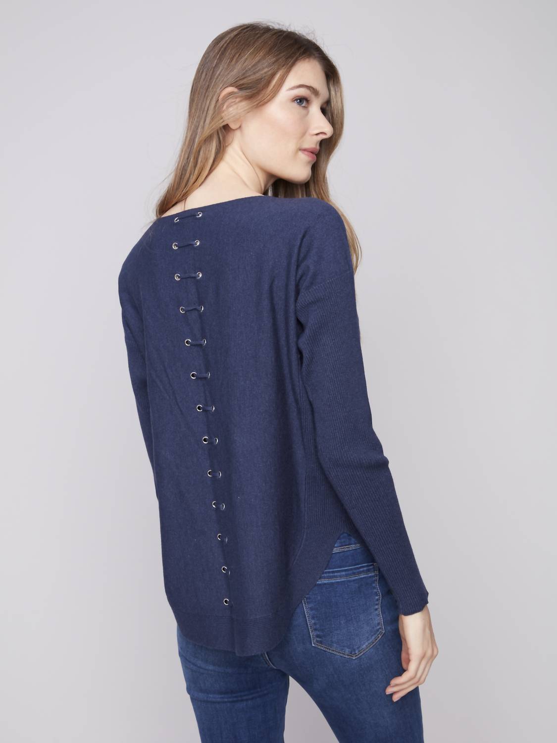 Charlie B - Long Sleeve Boat Neck Sweater