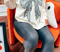 Birdie - Coquette Lace Bow Long Sleeve Graphic Tee