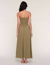 heartloom Mia Maxi Dress in olive - women's dress - detail view