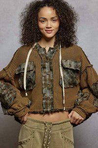 Pol - Hooded Plaid Jacket