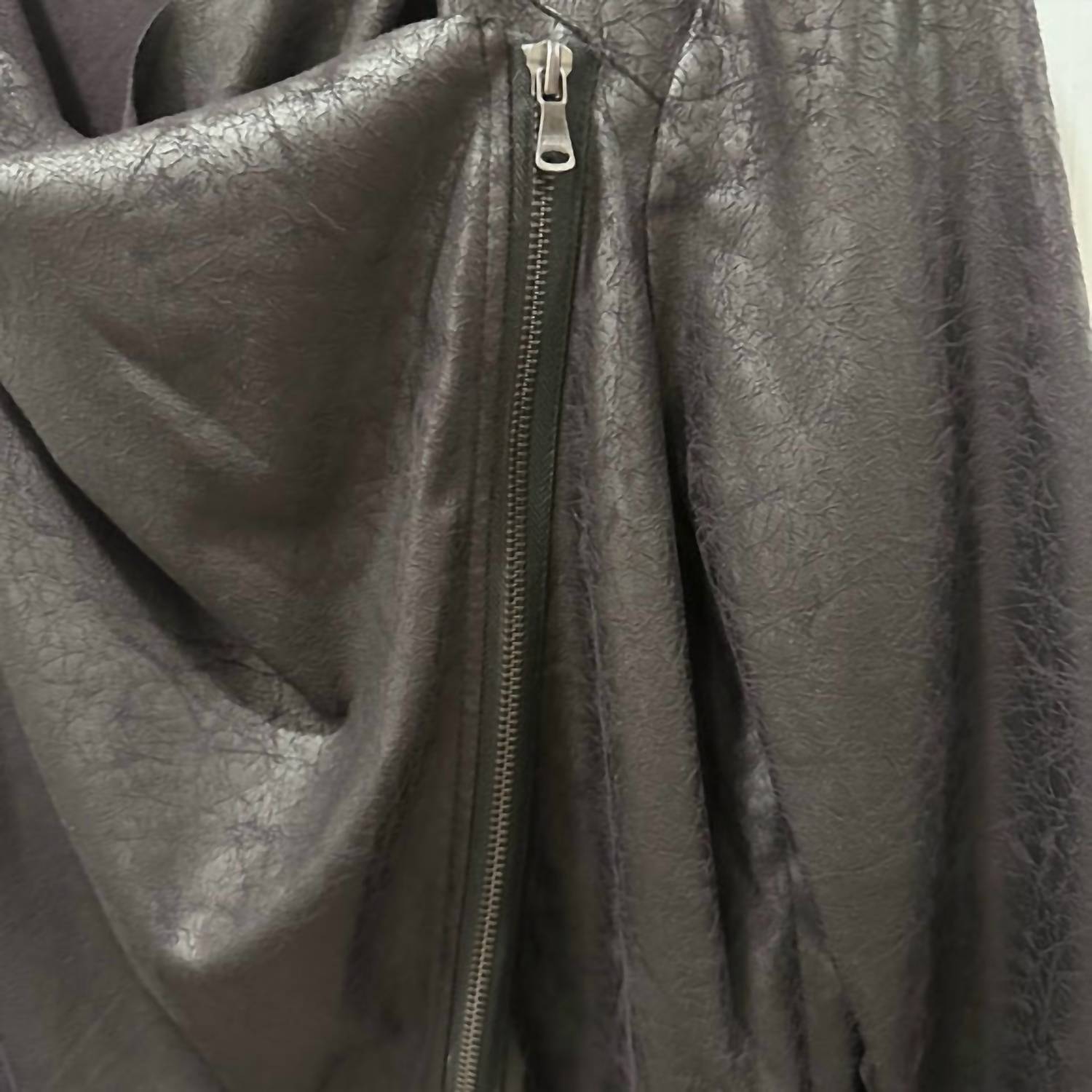 Vigoss Crackled Suede Moto Jacket in black - women's jacket - detail view