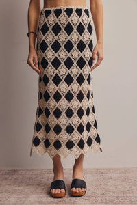 Forte - Crochet Diamond Midi Skirt