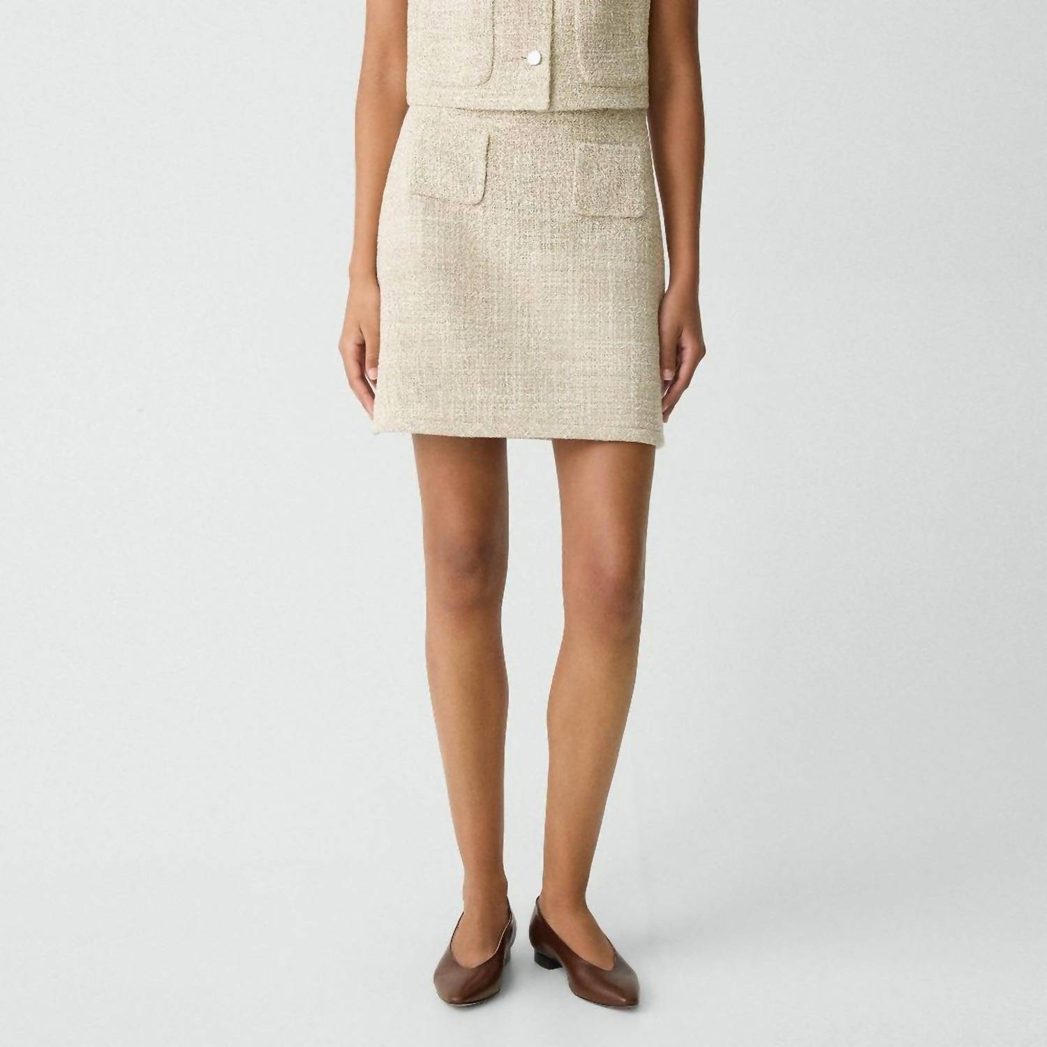 Theory - Binding Tweed Mini Skirt