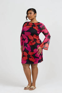 Fashion Szn Curve - Bold Floral Print Mini Dress - Plus Size