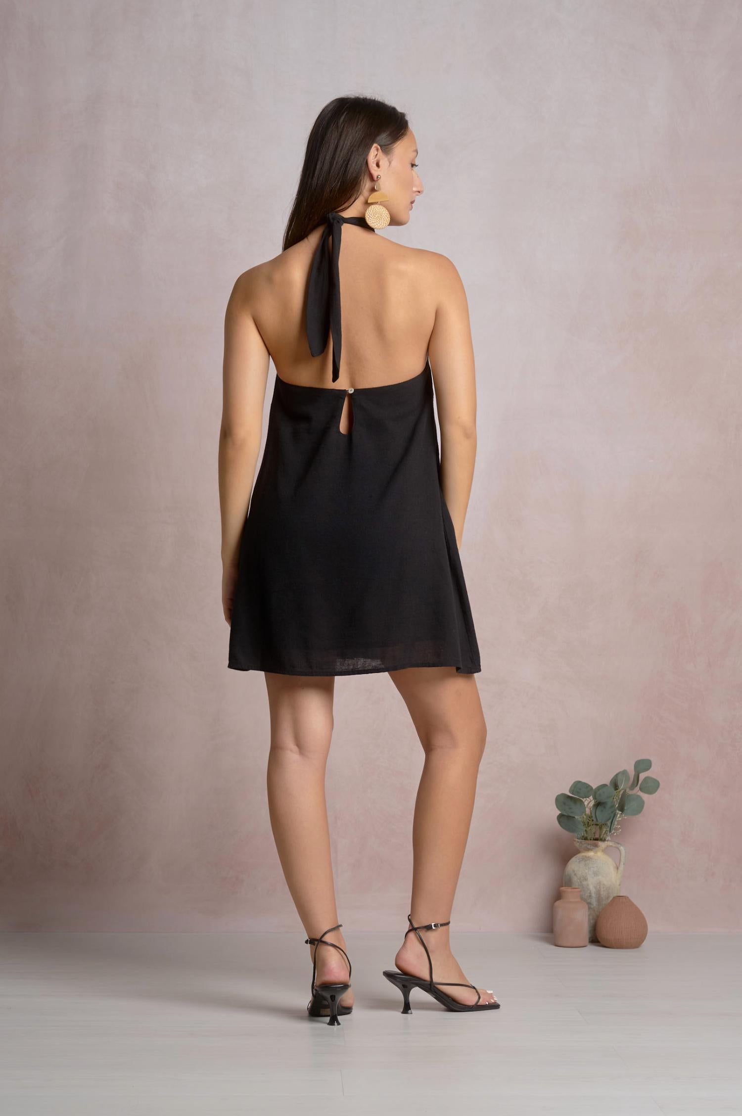 Elan - Women's Lucia Flowy Halter Dress