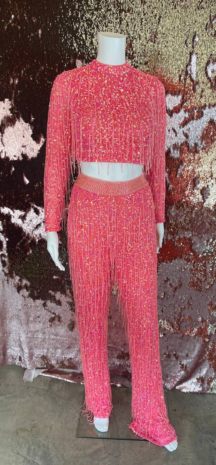 Aleta - Women's Two-piece Sequin Jumpsuit