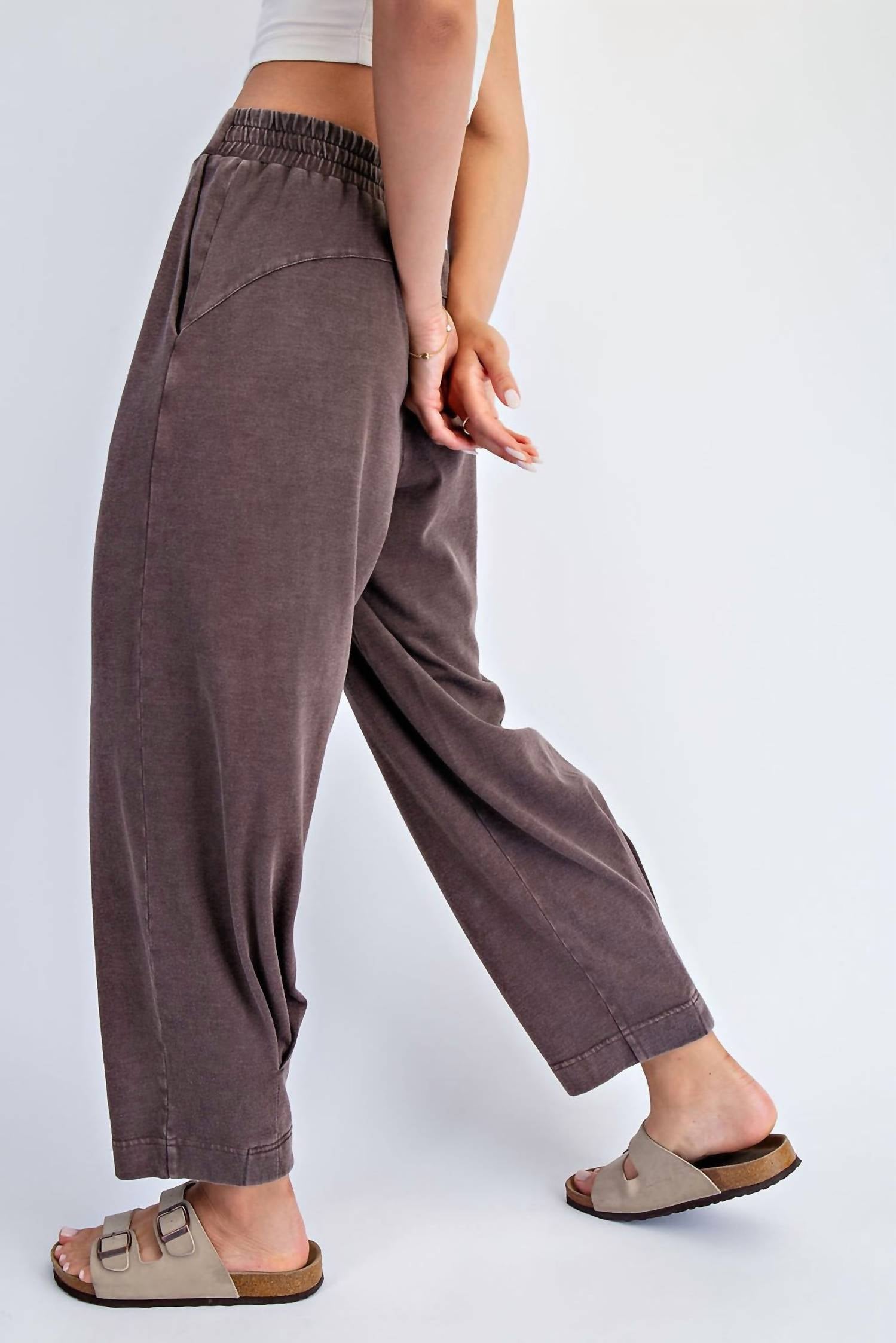 Rae Mode - Mineral Washed Cotton Pleated Sweats Joggers