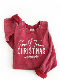 Oat Collective - Women's Small Town Christmas Thermal Vintage Sweatshirt