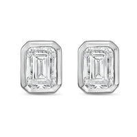 Diana M Jewels - Women's Emerald Lab-grown Diamond Stud Earrings (1.50 Tcw) - Petite