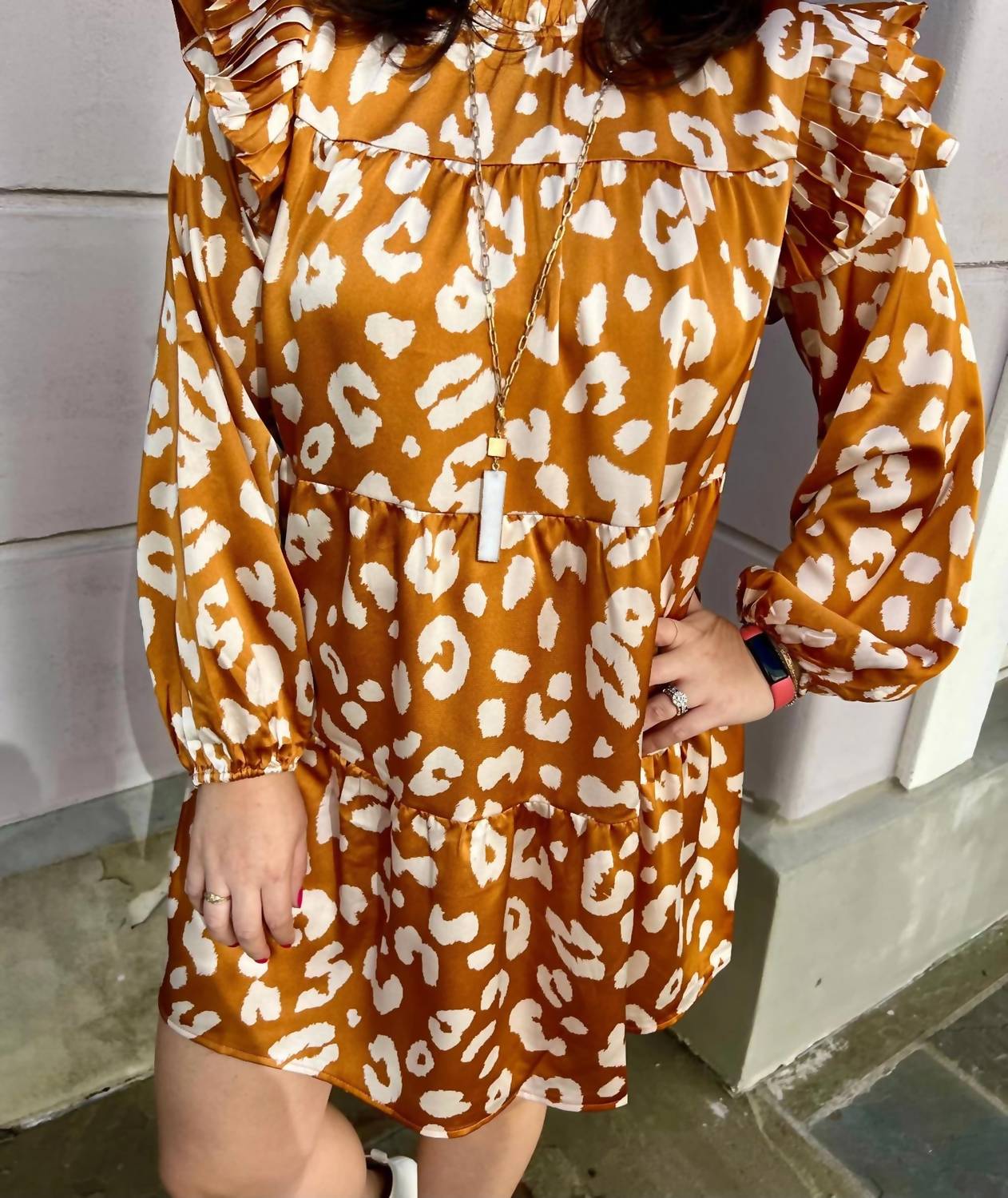 Jodifl - Leopard Print Tiered Dress