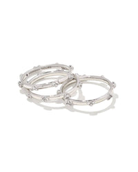Kendra Scott - Women's Haven Crystal Heart Rings - 3 Set