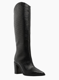Schutz - Women's Maryana Croc-embossed Knee High Boots