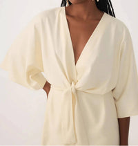 Dress To - Front Knot Kimono Sleeve Mini Dress
