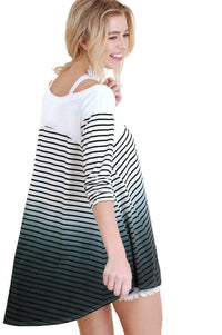 Umgee - Washed Ombre Striped Tunic