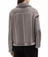 Theory - SHEARLING SPREAD COLLAR JACKET