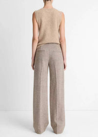 Vince - Donegal Wool-blend Wide-leg Trouser