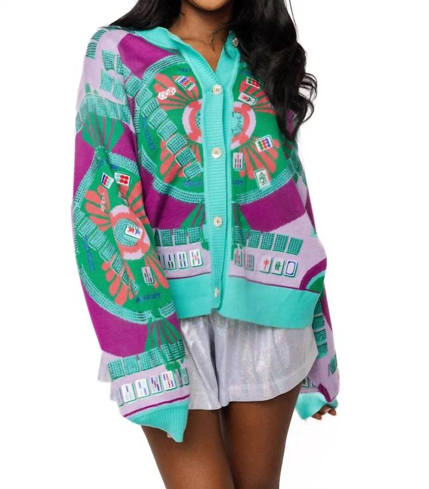 Queen Of Sparkles - Mahjong Button Up Cardigan