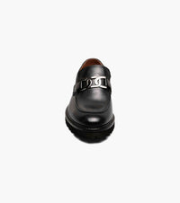 STACY ADAMS Men's Hale Moc Toe Bit Slip Ons in black - men's shoe - view 7