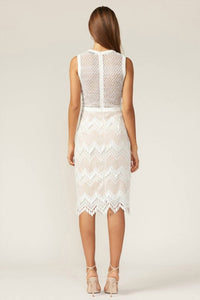 adelyn rae Melody Sheath Dress in white - women's dress - detail view