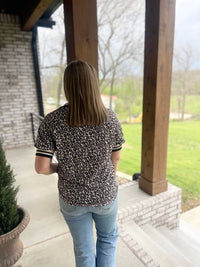 Dear Lover - Leopard Print Half Zip Top