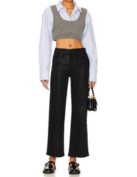 Hudson - Rosie High Rise Wide Leg Ankle Jeans