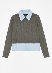 Deluc - Amsonia 2 In 1 Shirt Jumper - blouses - clothing - grey