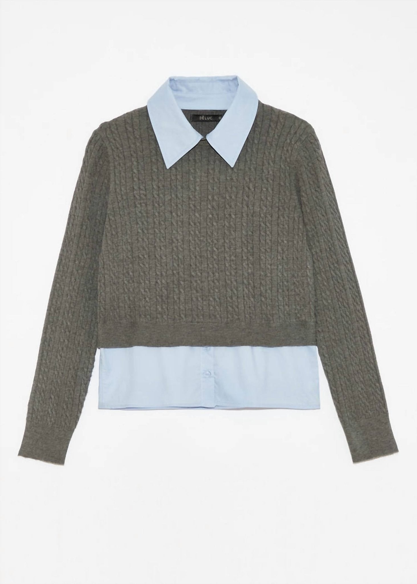 Deluc - Amsonia 2 In 1 Shirt Jumper - blouses - clothing - grey