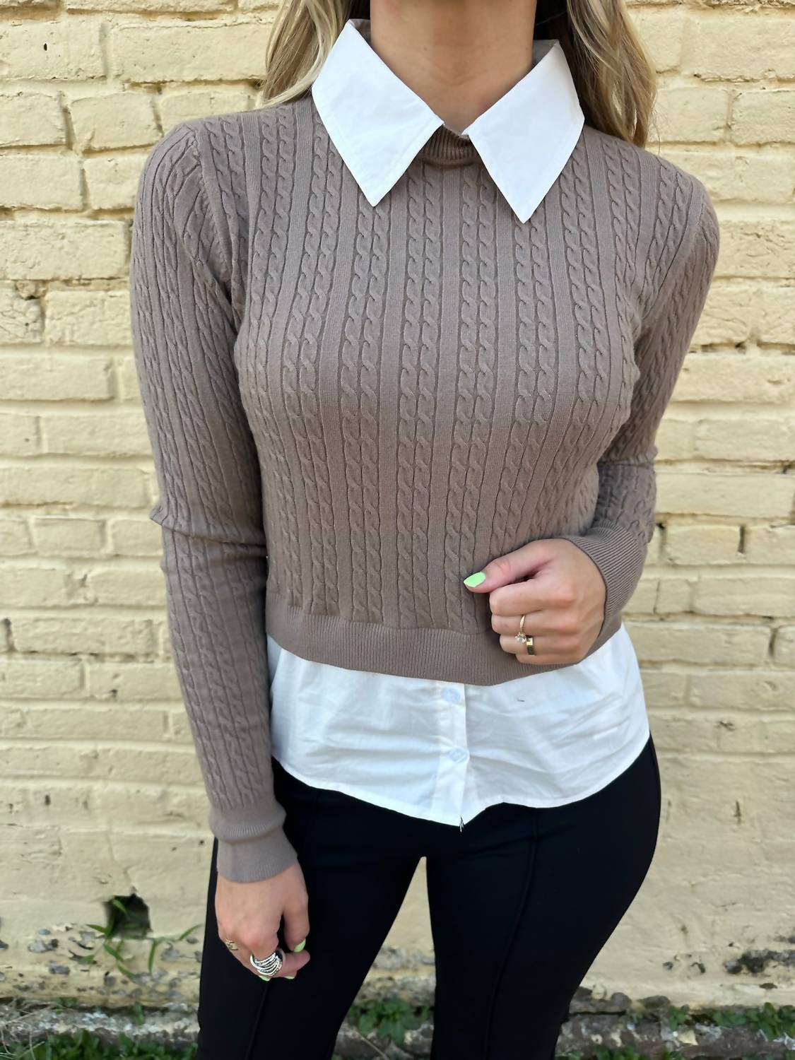 Deluc - Amsonia 2 In 1 Shirt Jumper - blouses - clothing - grey