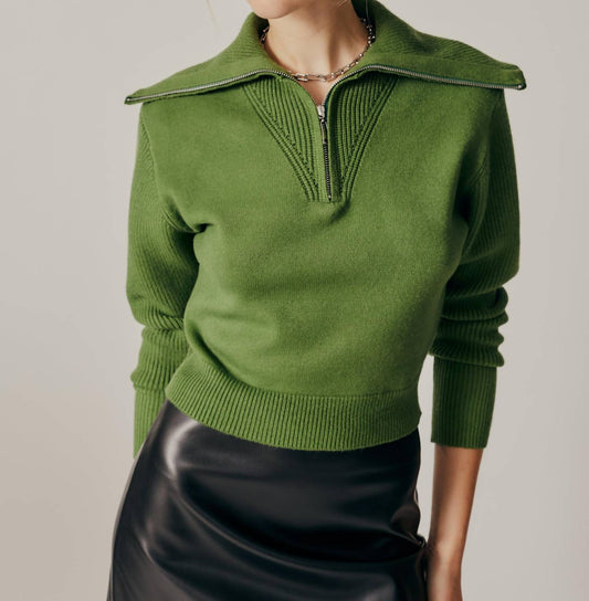 Deluc - Lobelia Turtleneck Sweater - clothing - cowl - green
