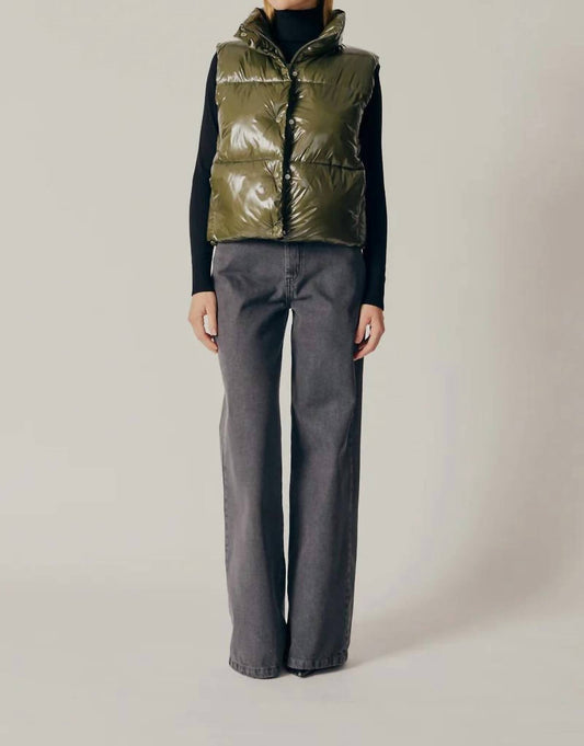 Deluc - Marmi Puffer Vest - clothing - green - jackets