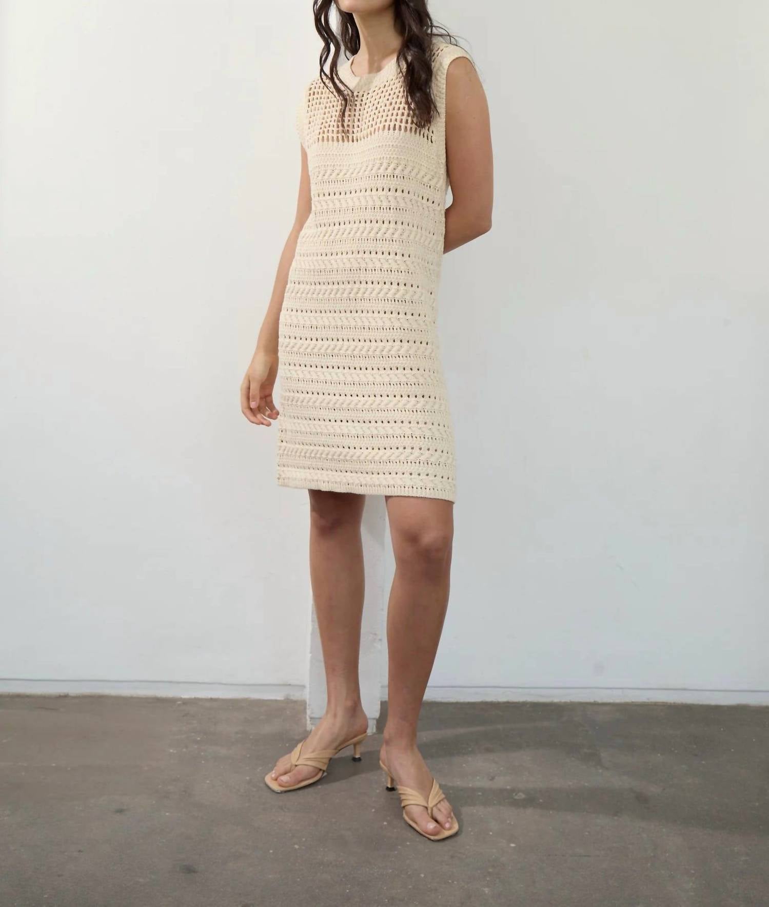 Deluc - Rui Knit Dress - beige - clothing - cotton - blend