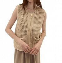 Deluc - Women's Anafi Button Front Knit Vest