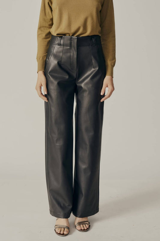 Deluc - Women's Clethra Pants - black - clothing - high - rise