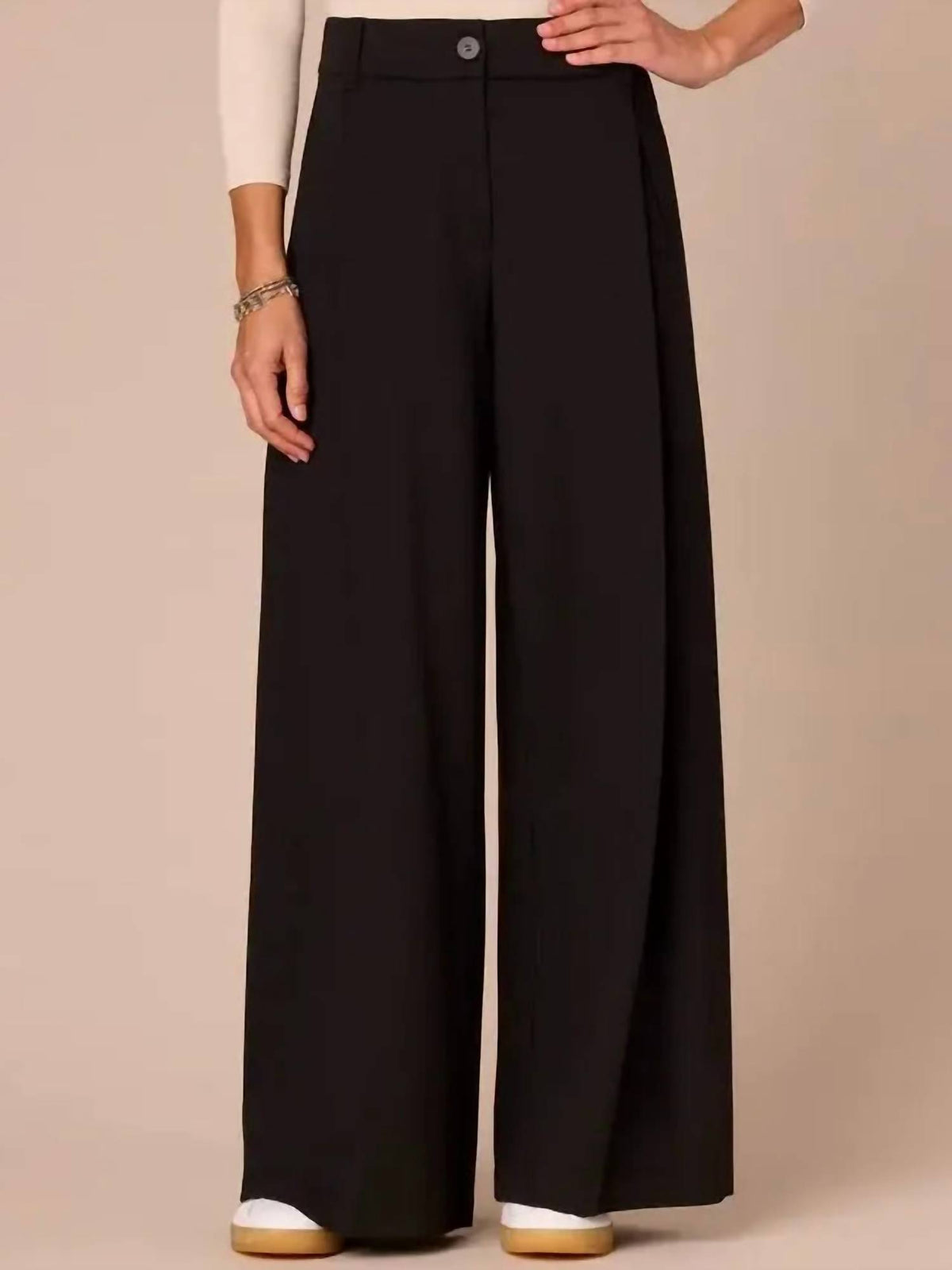 Democracy - Ab Solution Pleated Wide Leg Trouser - Petite