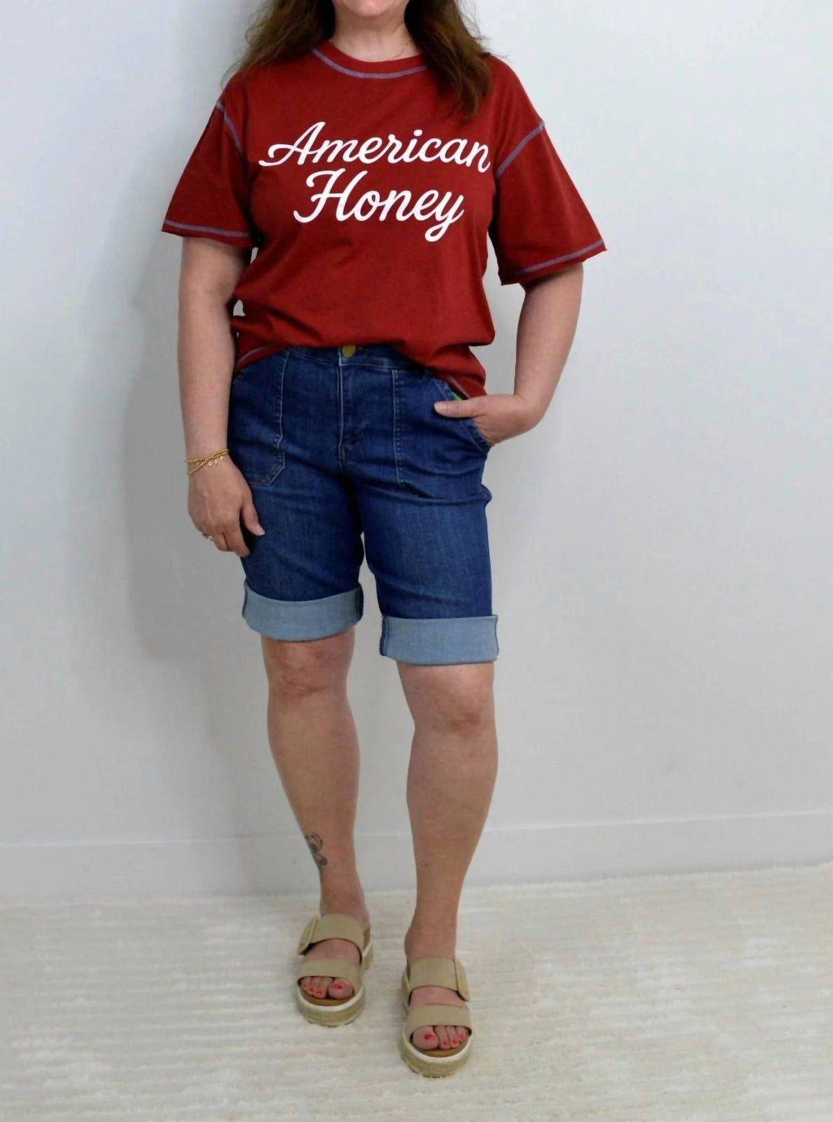 Democracy - Cuffed Bermuda Shorts