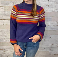 Democracy - Mock Neck Bubble Hem Sweater