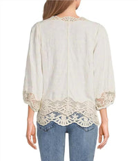 Democracy - Open Front Crochet Framing Crop Jacket - Plus