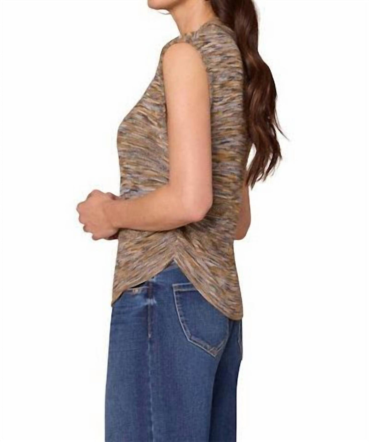 Democracy - Sleeveless Sweater With Side Ruching