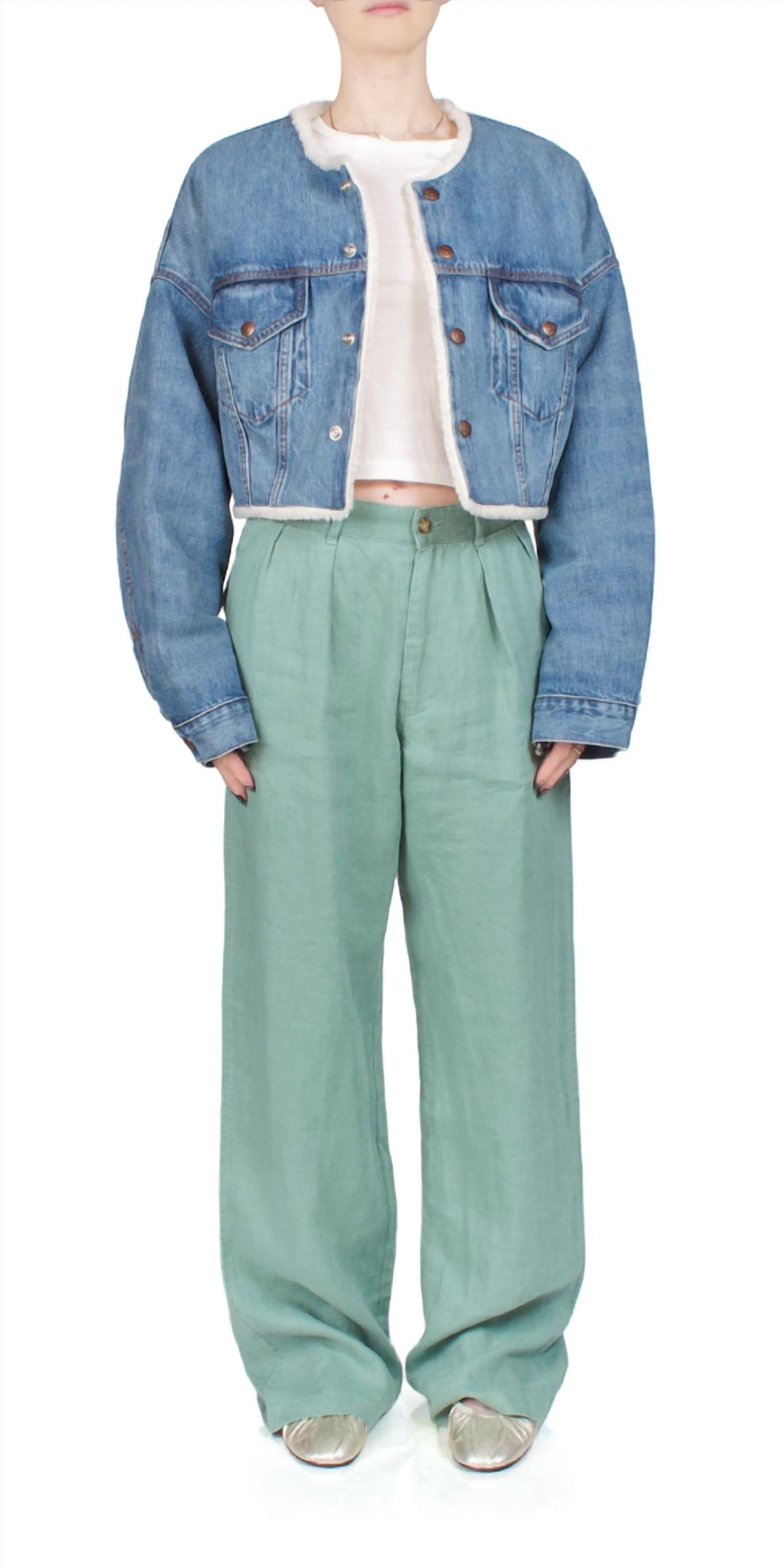 Denimist - Blake Oversized Cropped Denim Jacket