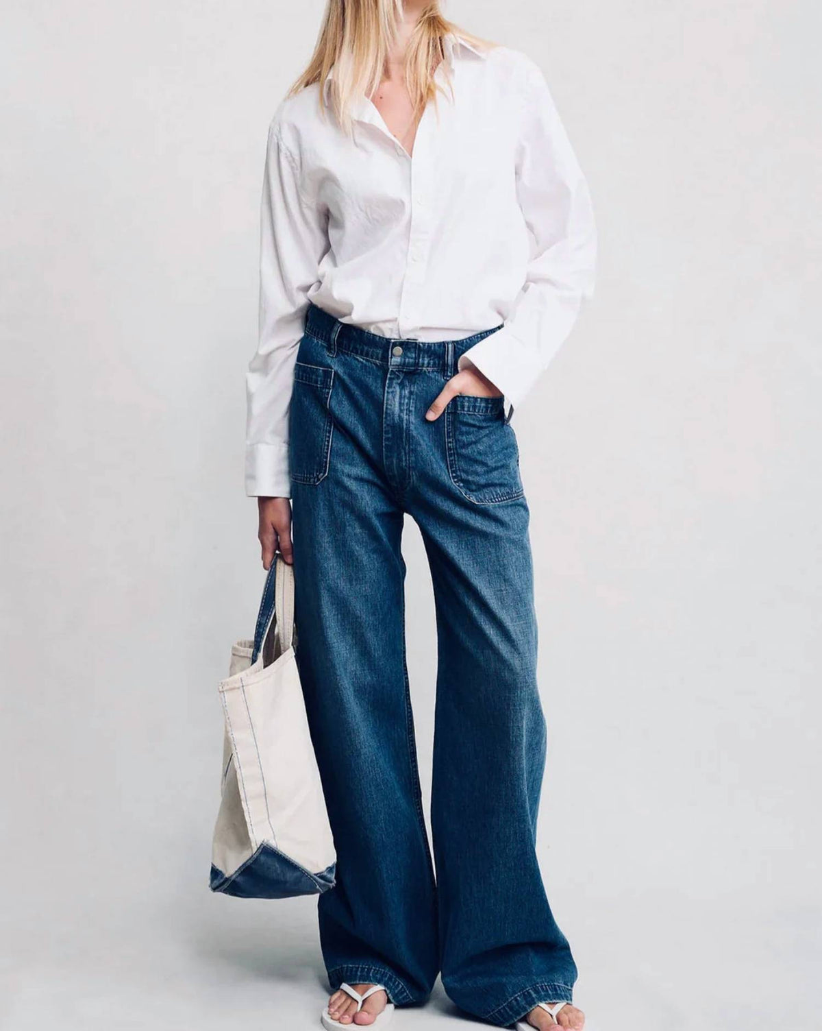 Denimist - High Rise Relaxed Deck Pant