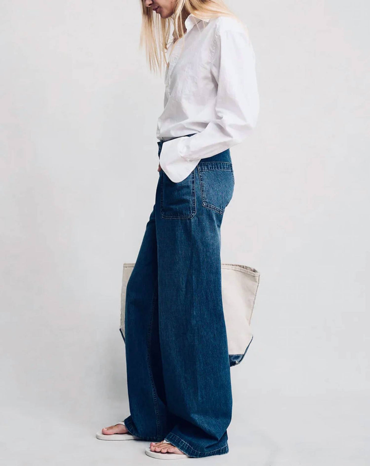 Denimist - High Rise Relaxed Deck Pant